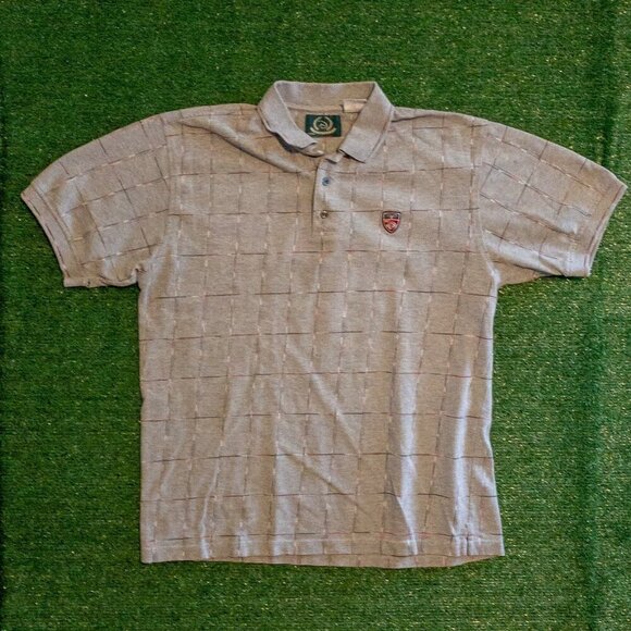 VINTAGE DISNEY GOLF COLLECTION MENS POLO GRAY SHORT SLEEVE CASUAL SHIRT SIZE L - Picture 1 of 5